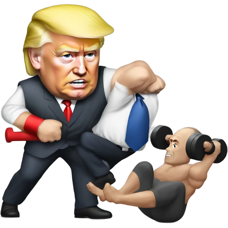 Trump working out with Vladimir Putin  emoji