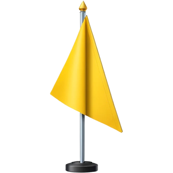 Make a yellow colour triangular flag emoji spreading upward emoji