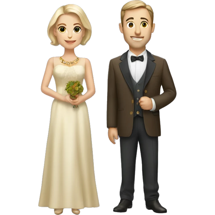A rich caucasian couple emoji