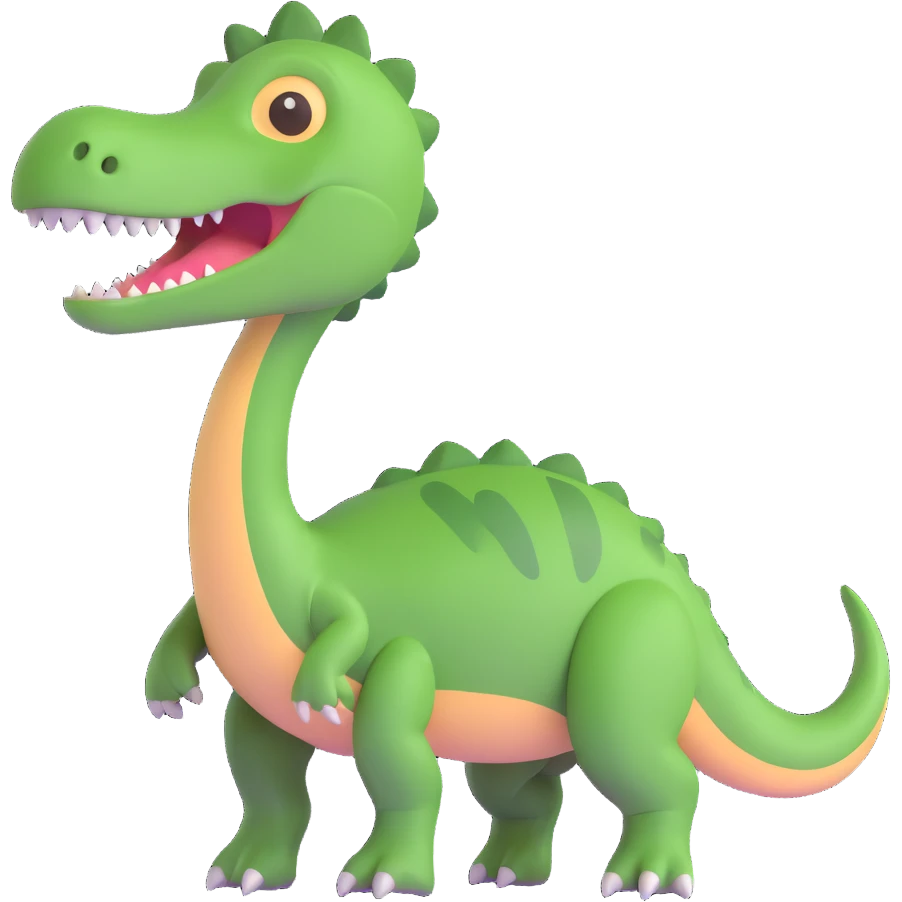 top view of a dinosaur emoji