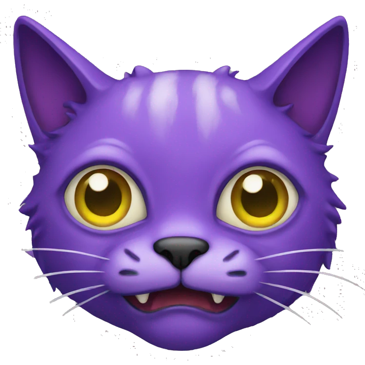 Purple cat monster emoji