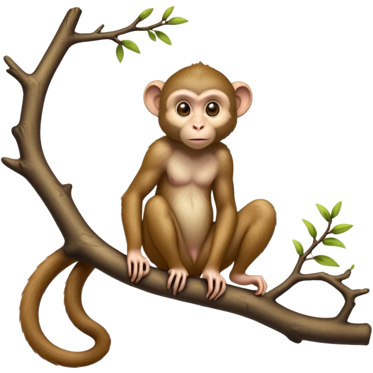 cinematic-Macaques-realistic-full-body-sitting-emoji,-slim-agile-frame-poised-on-a-branch,-long-tail-curled-slightly,-head-tilted-dramatically,-bright-playful-eyes-exuding-mischief,-simplified-yet-realistic-focused-features,-highly-detailed,-glowing-with-an-almost-sarcastic-glow emoji