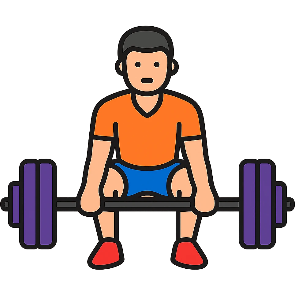 a sportman doing a deadlifts emoji