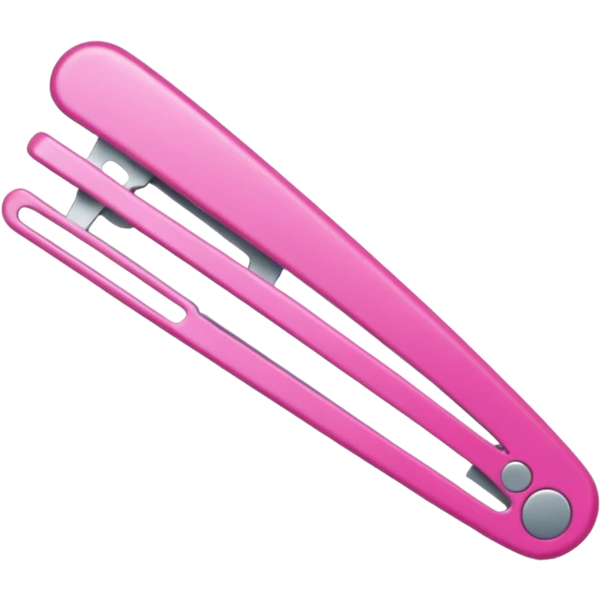 pink hair clip emoji