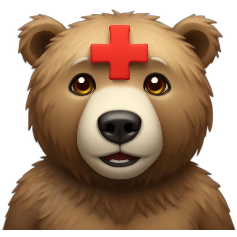 bear red cross emoji