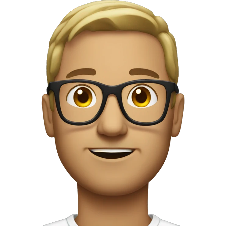 man with glases emoji