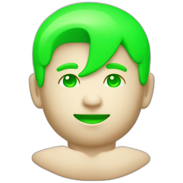 Symbole play boy vert fluo emoji