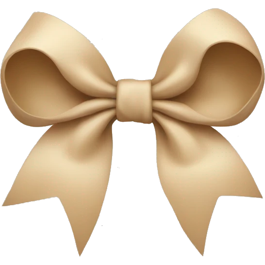 Beige bow emoji