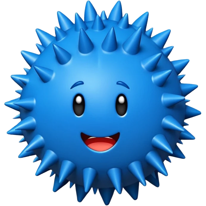 Spiky Stress Ball blue emoji