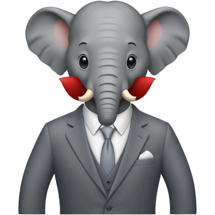 The elephand went in a suit
 emoji