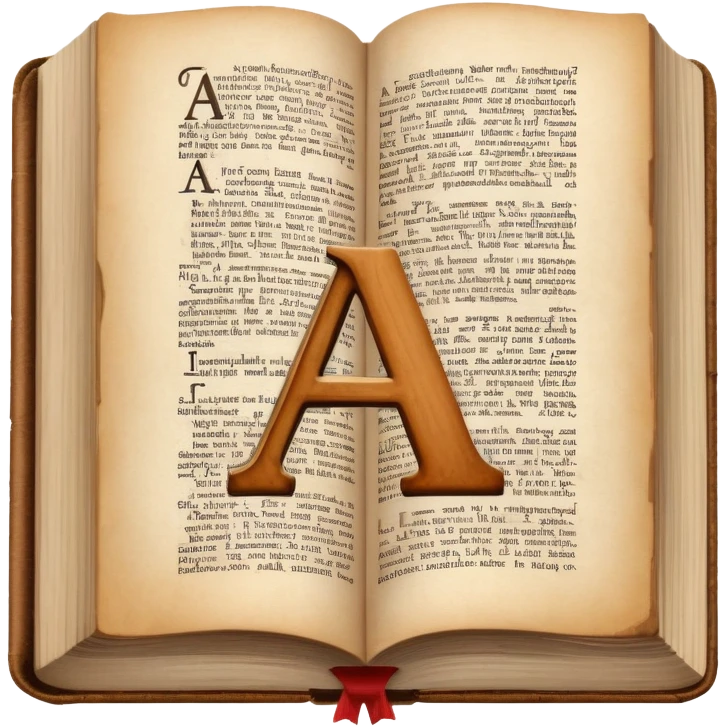 English dictionary book with letter A visible emoji