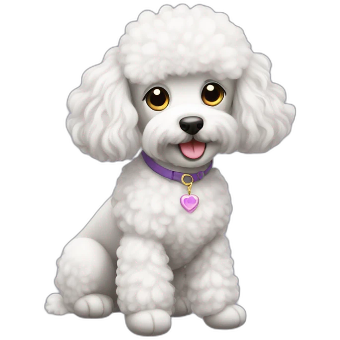 Mininos poodle blanca emoji