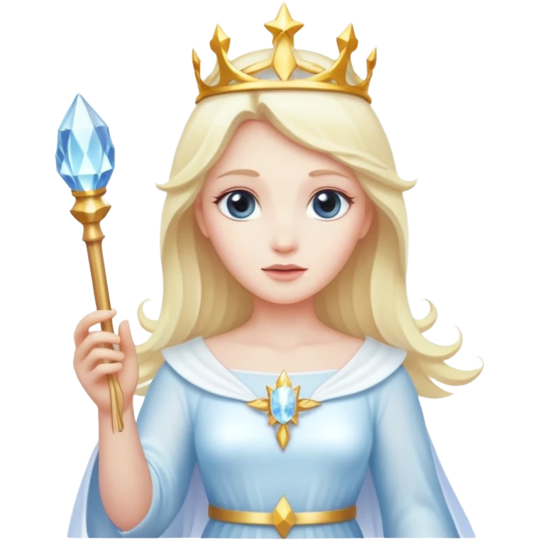 Angel Queen made of light with wand emoji