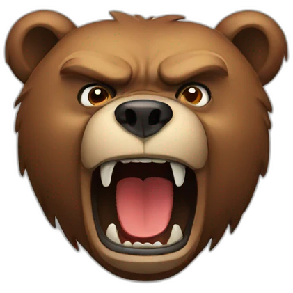 Angry bear emoji