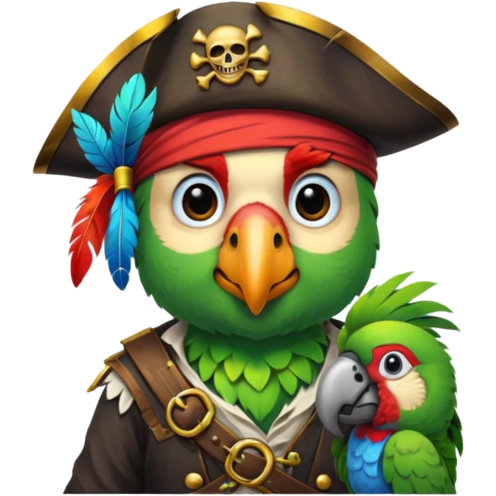 pirate and parrot emoji