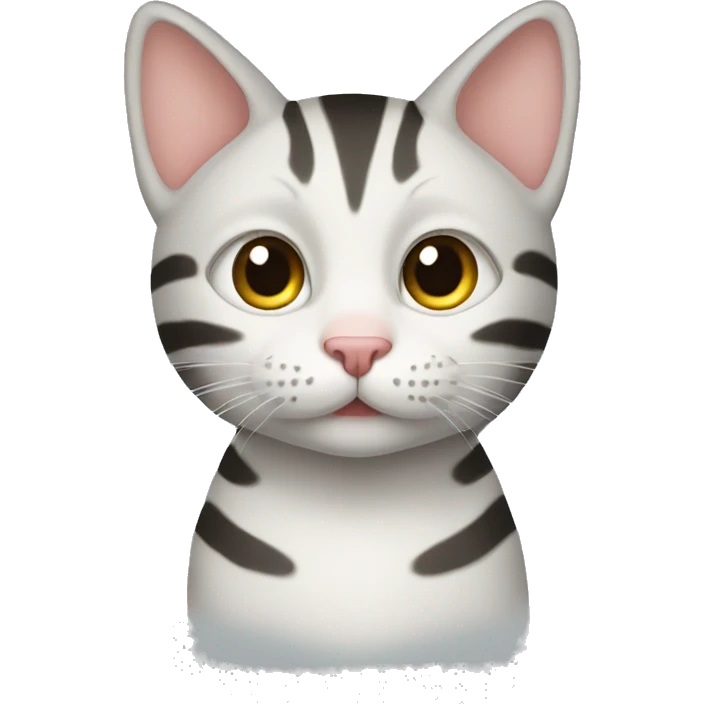 white striped cat emoji