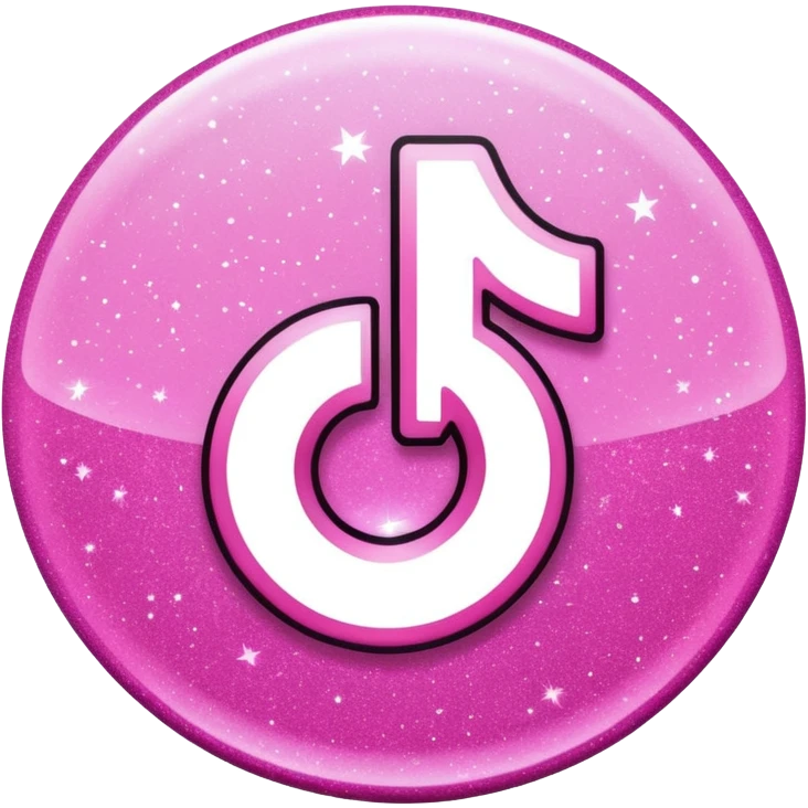 glitter pink logo TikTok emoji