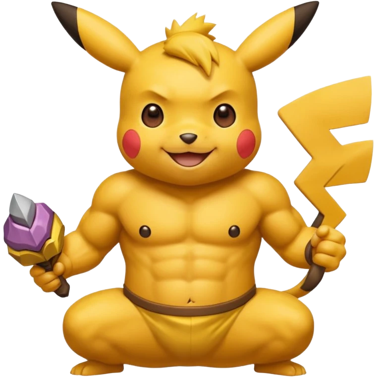 jacked up pikachu emoji