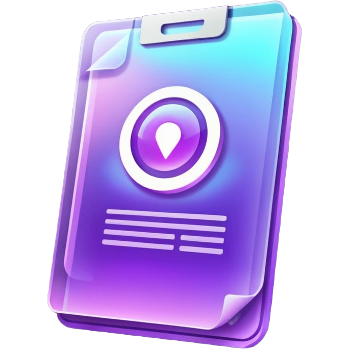 holographic purple document emoji