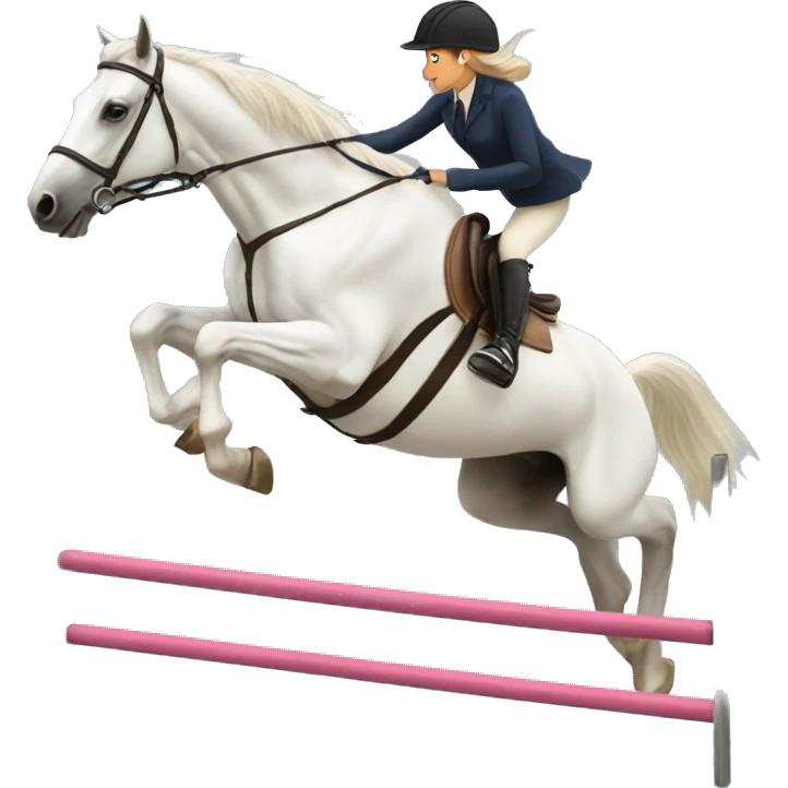 horse jumping with a girl emoji
