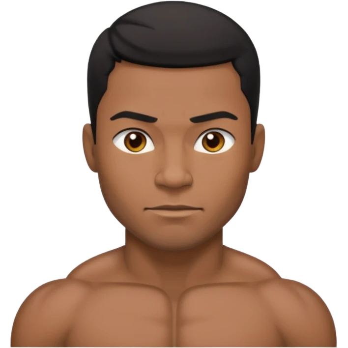 Black guy with muscles emoji