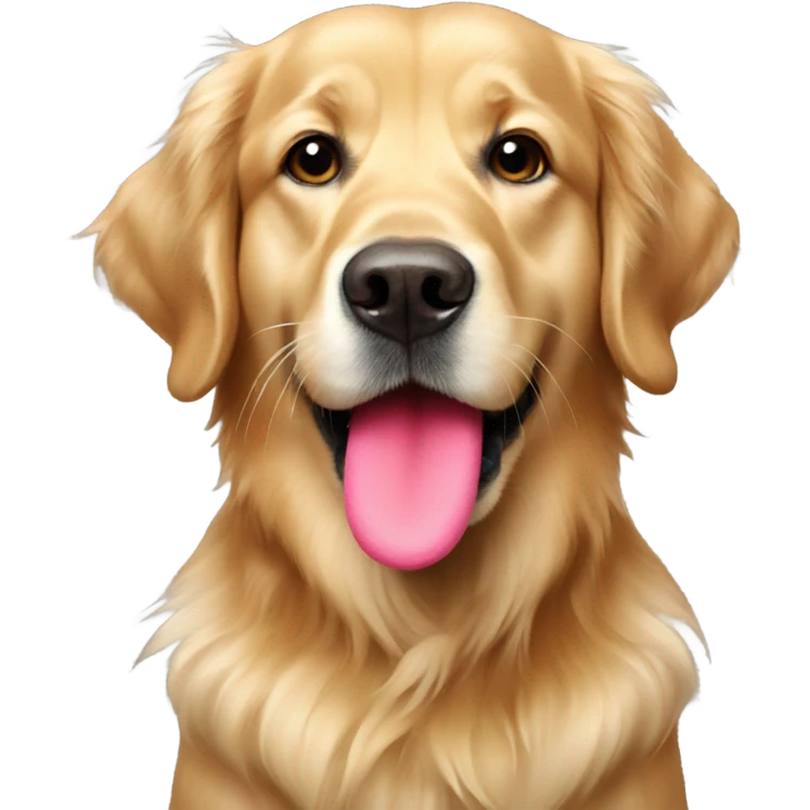 Golden retriever with sock in mouth emoji
