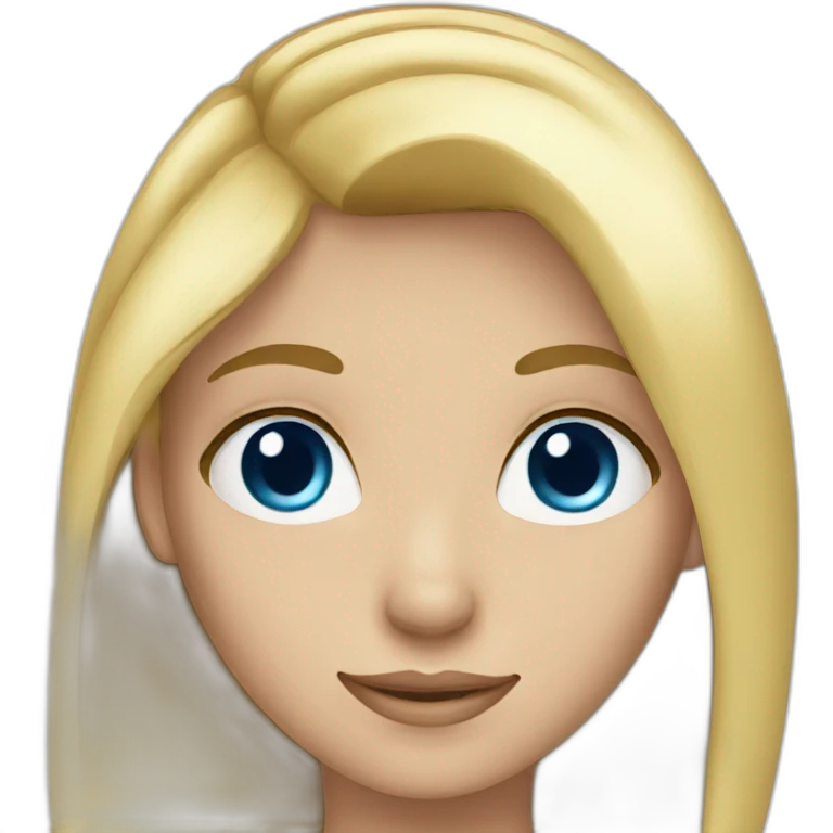 Blonde girl with blue eyes emoji