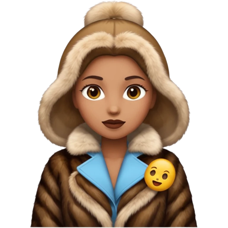 норковая Шуба женская анимированный эмодзи,  emoji