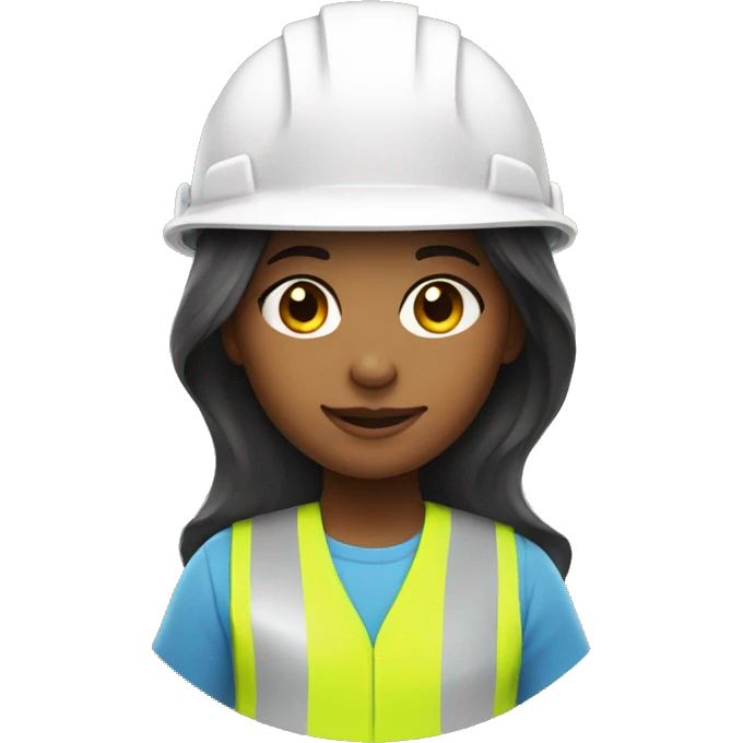 Girl with construction helmet emoji