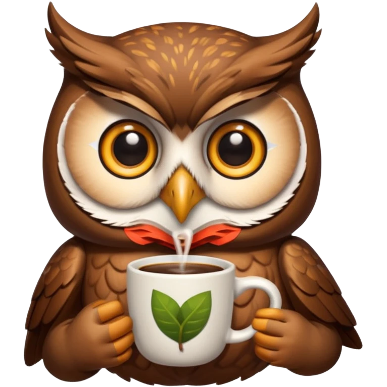 kahve içen baykuş emoji