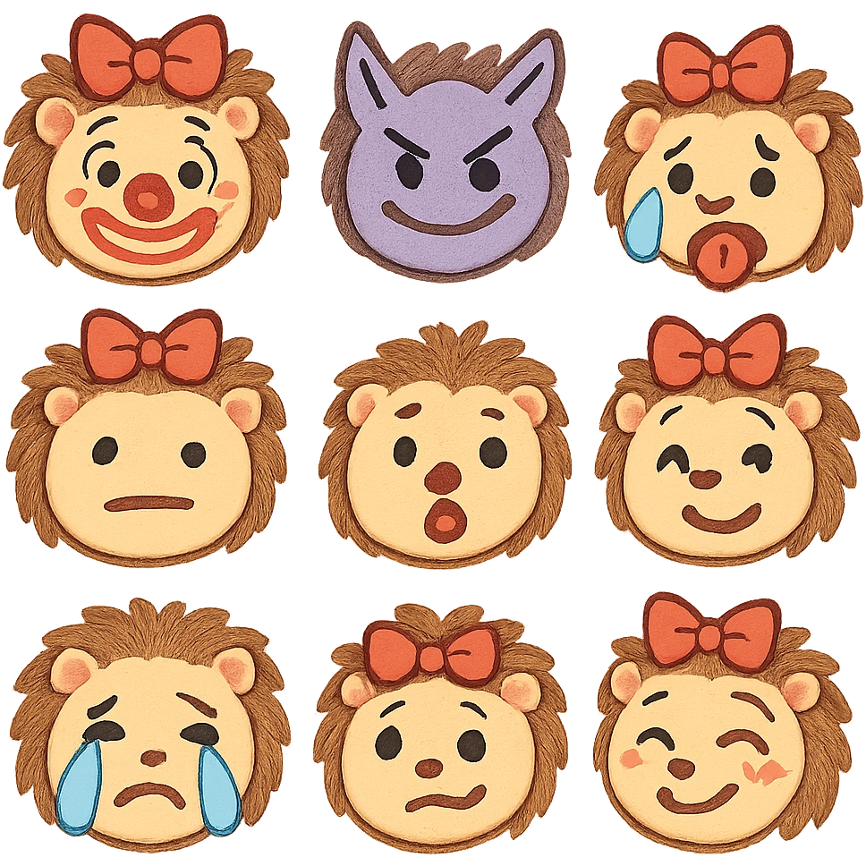 Hedgehog with a bow  emoji