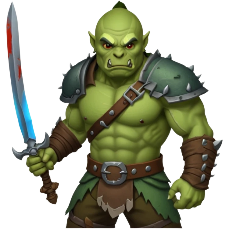 Orc rouge guerrier emoji