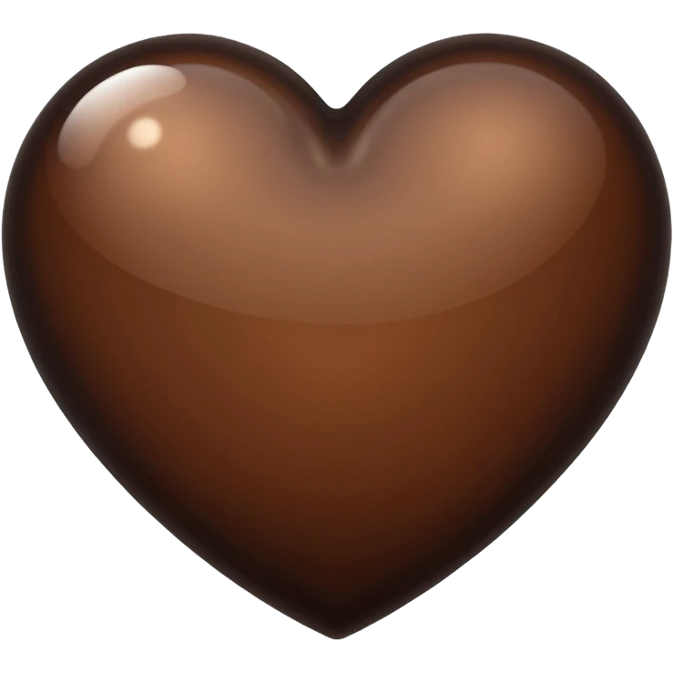 a transparent darkish brown heart emoji emoji
