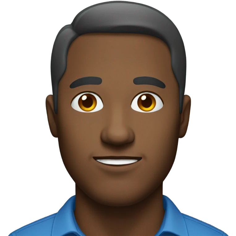 blue shirt portrait of man emoji