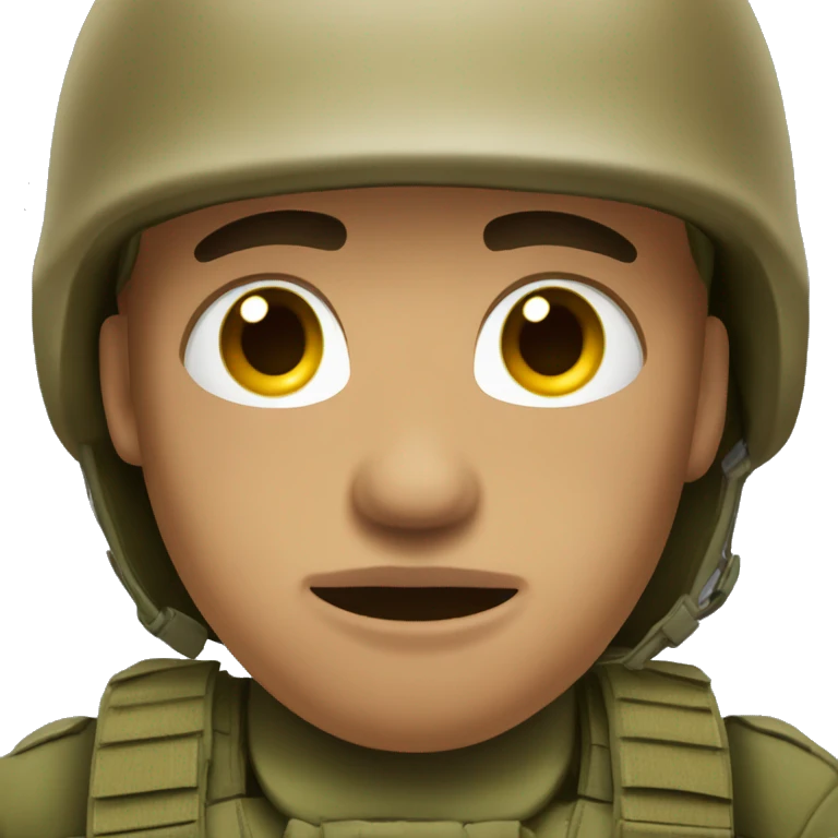 crying medium skin toned army ranger emoji