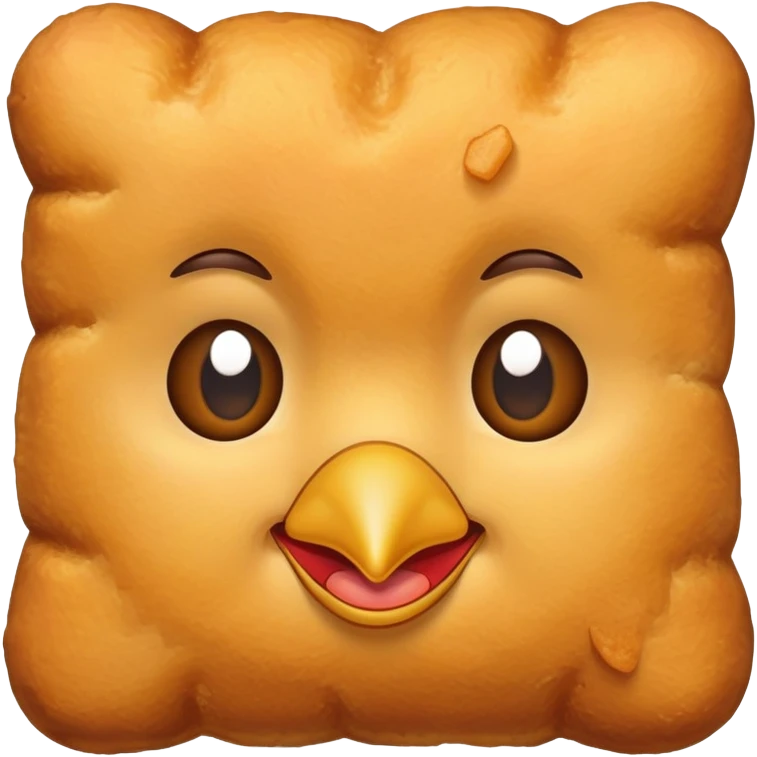 Chicken nugget with face  emoji