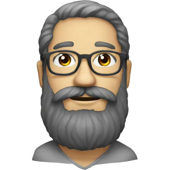 French Bearded person majestic with glasses emoji