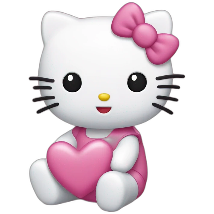 Hello kitty love emoji