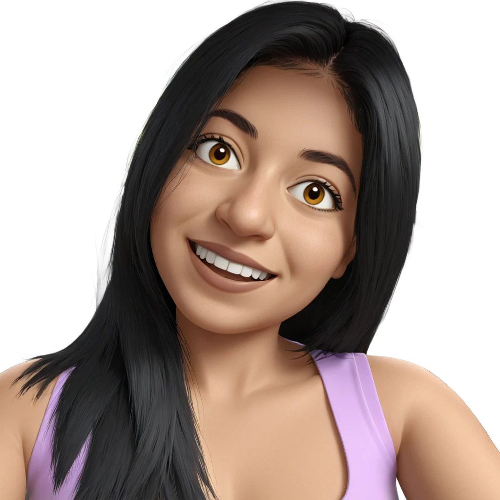 smiling girl in car interior emoji