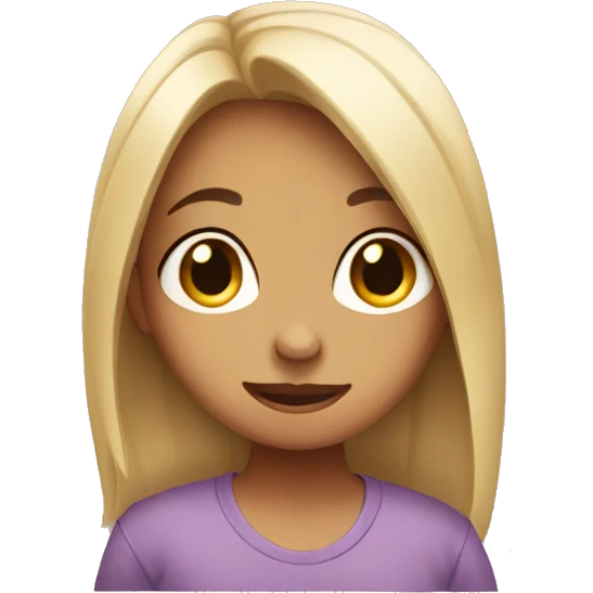 Shy girl  emoji