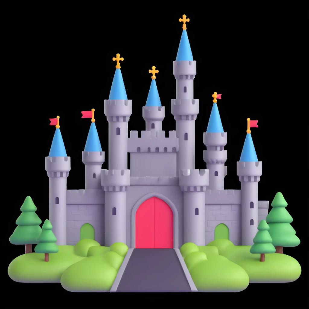 king and queen, castle background emoji