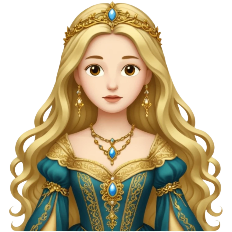  portrait of a Renaissance woman emoji
