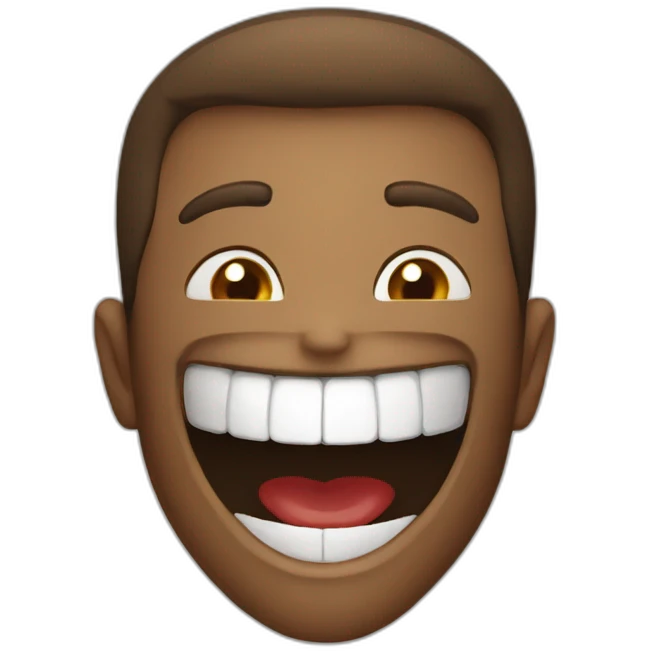 Fake smile emoji