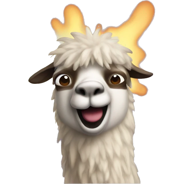 Llama Fart Gas Out Of Butt emoji