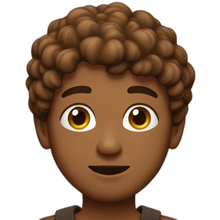 Garcon-mince-a-la-peau-marron emoji