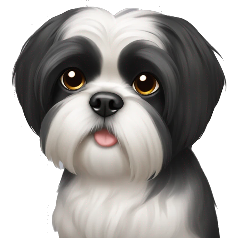 2.5 year old, entirely black, no white at all, shih-tzu emoji