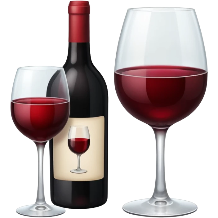 Wine bottle and glass emoji