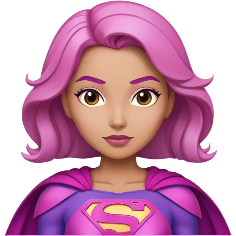 superwoman figure in pink and violet emoji