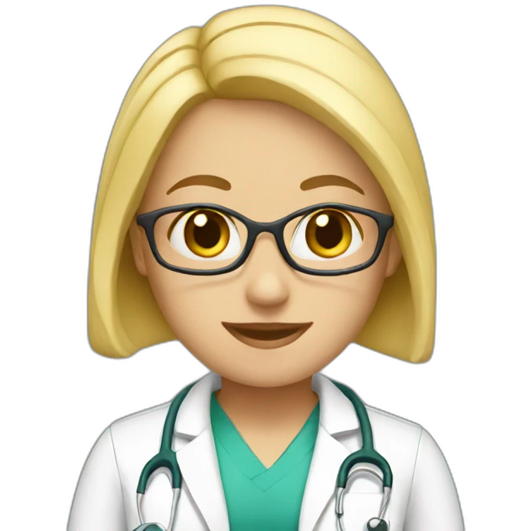 blonde pediatrician emoji