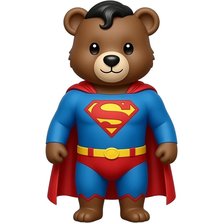 Bear in superman outfit emoji